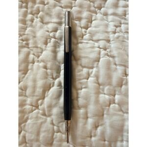 Vintage Autopoint Mechanical Pencil Black Hexagonal Barrel Silver Tone Trim